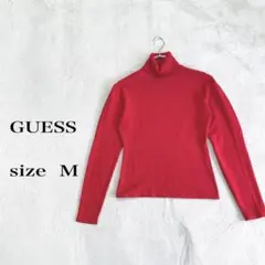 ..GUESS ゲス　タートルネック ニット M レッド赤