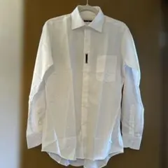 未使用　スーツセレクト　長袖ワイシャツ　ホワイトストライプ M-84