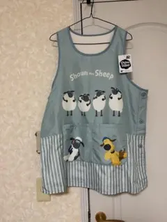 ひつじのショーンエプロン 裏フリースエプロン　保育