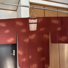 深い小豆色　道行きコート