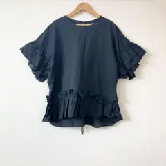OHGA FRILL BLOUSE ブラック - メルカリ