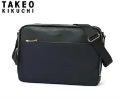 【新品未使用】TAKEO KIKUCHI 撥水加工ショルダーバッグ ブラックのサムネイル
