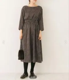 【URBAN RESEARCH】ドット ウエスト シャーリング ワンピース