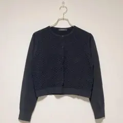 【Vialamo】 美品✨ ブラック カーディガン メンズ レディース L