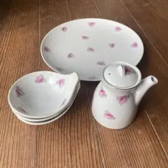 昭和レトロ　バラ柄食器セットのサムネイル