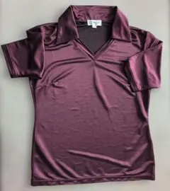 MICHEL KLEIN PARIS ボルドー半袖ポロシャツ 38のサムネイル