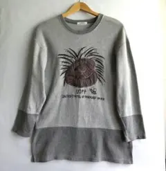 USPP グレー 長袖カットソー　日本製　ユニセックスМサイズ