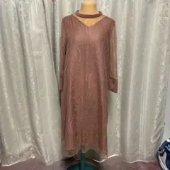 エメ　くすみピンク レース パーティードレス　Mサイズ