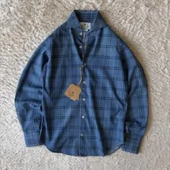 Ombre check zip shirt M PABLO VINCI - メルカリ
