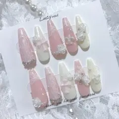 ネイルチップ 現品 オーダー シズニルック クロム 量産型 地雷 韓国 レース