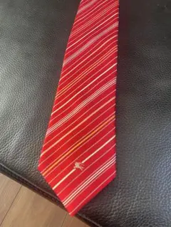 #*0様 BURBERRY ブラックラベル 赤 ストライプ ネクタイ