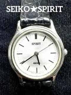 【稼働】SEIKO セイコー スピリット QZ シルバー4N21-0450