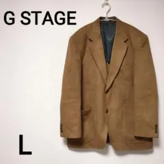 【G STAGE】スエード風生地ジャケット　柔らか　カジュアル　L 1548