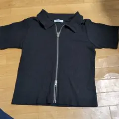 ダブルジップ 半袖トップス