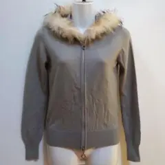 ラシャンブルドインエ ファー付きニットパーカー