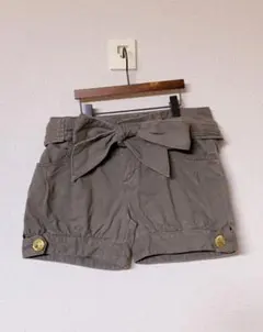 ショートパンツ　共布フロントリボン
