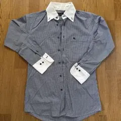 BURBERRY BLACK LABEL チェックシャツ ネイビー サイズ39のサムネイル