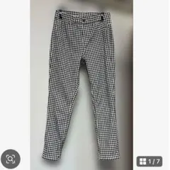 ユニクロ　クロップドレギンスパンツ　Mサイズ　チェック