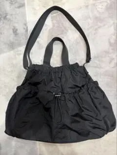 【GU】 ギャザーポケットバック　ブラック