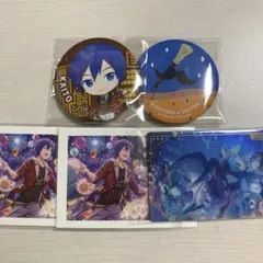 プロセカ　KAITO 缶バッジ　ぱしゃこれ　ウエハースカード