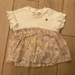 アプレレクール 花柄フリル Tシャツ 80cm