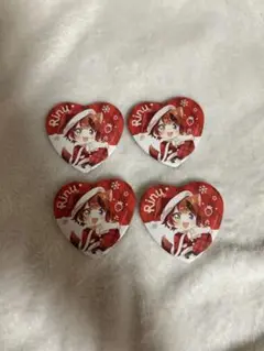 すとぷり　莉犬　缶バッチ　winter クリスマス　等身　ハートの缶バッチ すとぷり 莉犬くん 缶バッチ 2023 winter デフォ ハートの缶