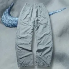 00s y2k NIKE ナイロンパンツ ストレート サイドライン 刺繍ロゴ