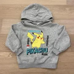 H&M ポケモン ピカチュウ パーカー 116cm グレー