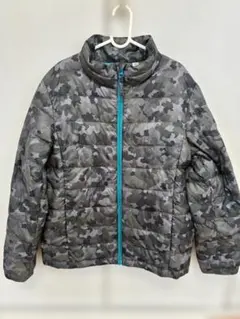 UNIQLO ユニクロ キッズ ダウンジャケット 150 迷彩 グレー アウター