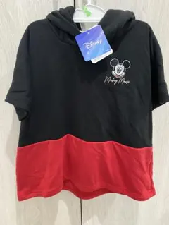 Disney ミッキーマウス フード付き半袖パーカー