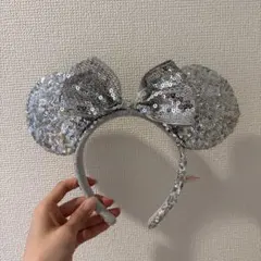 ミッキー型スパンコールヘアバンド