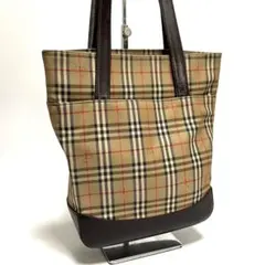 美品　バーバリー　Burberry　ノバチェック　トートバッグ　ハンドバッグ