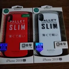 iPhone XR用 耐衝撃薄型ハイブリッドケース ２点セット
