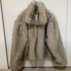 H&MクロップドフラッフィジャケットXL