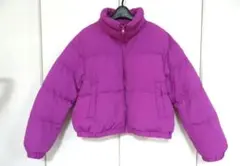 GU ヒートパデッドクロップドブルゾン　XL　ピンク　美品　中綿コート・ダウン系