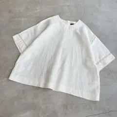 パラスパレス nume ヌメ ちび襟フレンチ袖シャツ ブラウス ゆったり