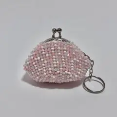 ハンドメイド　がま口　キーリング付き