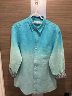 【値下げ】 VOGUISH グラデーションブルー 七分袖シャツのサムネイル