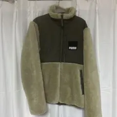 PUMA フリースジャケット オリーブ・ベージュ