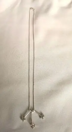 スタージュエリー　星とダイヤ型チャームのシルバーネックレス