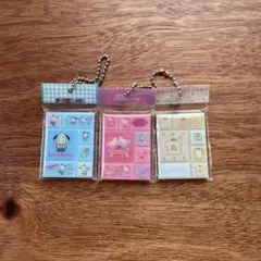サンリオ　タイルシールミニチュアチャーム　キティ　ポチャッコ　ポムポムプリン