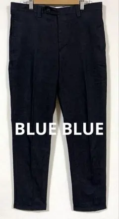 美品 BLUE BLUE 濃紺 スラックス パンツ ブルーブルー サイズ2のサムネイル