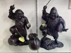 ト*イ様 #伝統工芸士・やまなし名工・保山作【恵比須大黒 】翡翠彫刻置物 ガラス ト*イ様 #伝統工芸士・やまなし名工・保山作【恵比須大黒 】翡翠彫刻