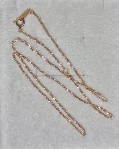 元値40700円（極）美品K10PGスクリューチェーン ネックレス(L&Co 