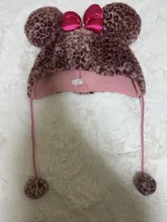 ディズニーリゾート ミニー ヒョウ柄ファンキャップ