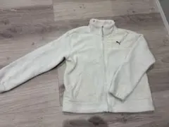 PUMA フリースジャケット ホワイト アジアサイズ