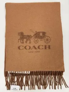 【新品未使用】コーチ　マフラー　ベージュ 中古・古着通販】COACH (コーチ) カシミヤストール ベージュ