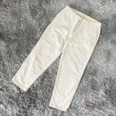 『UNIQLO』EZYアンクルパンツ　コーデュロイ　テーパード　ストレッチ　白