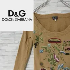 ドルチェアンドガッバーナ ニット セーター 豪華刺繍 アンゴラ混 S