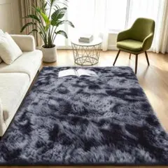 新品 極厚ふわふわ10㎜防音シャギーラグ 毛が抜けにくい特殊加工 1.5畳 濃灰のサムネイル